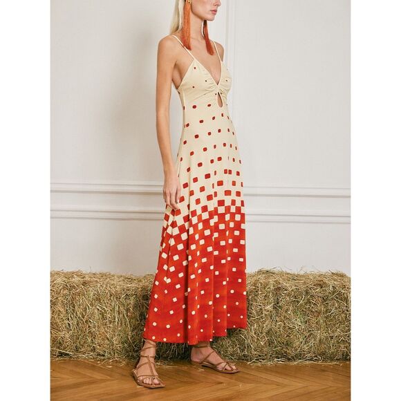 NWT  Johanna Ortiz Rhythmn Oasis Gradient Keyhole Maxi Dress Size 10 $1450 - Picture 1 of 10